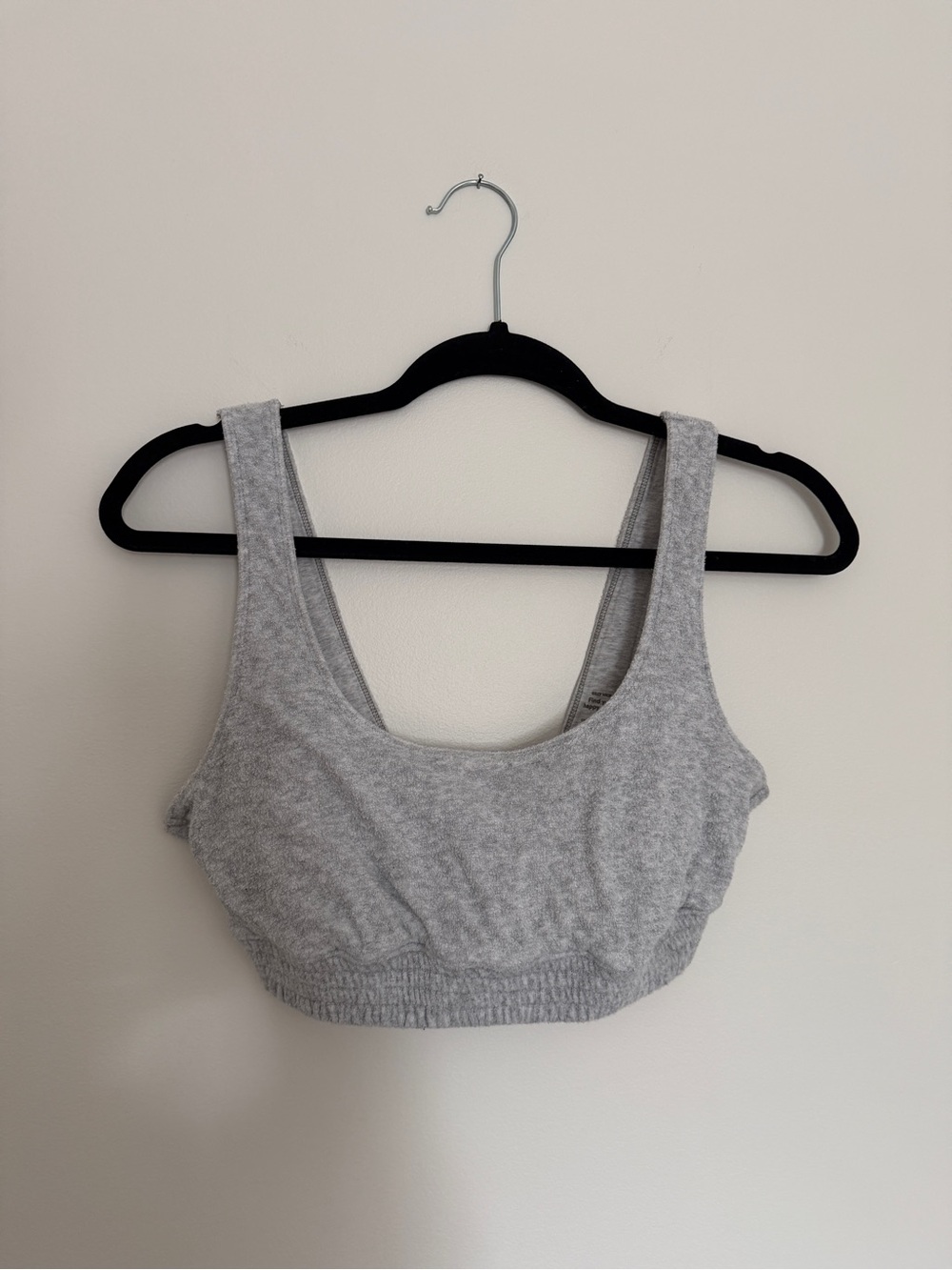Gilly Hicks Heather Gray Scoop Neck Terry Sports Bra